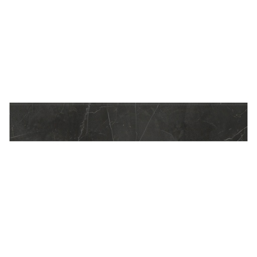 Mozart 4x24 Honed or Polished Marble Look Porcelain Bullnose Tile (Mozart: Nero Venato, Honed)