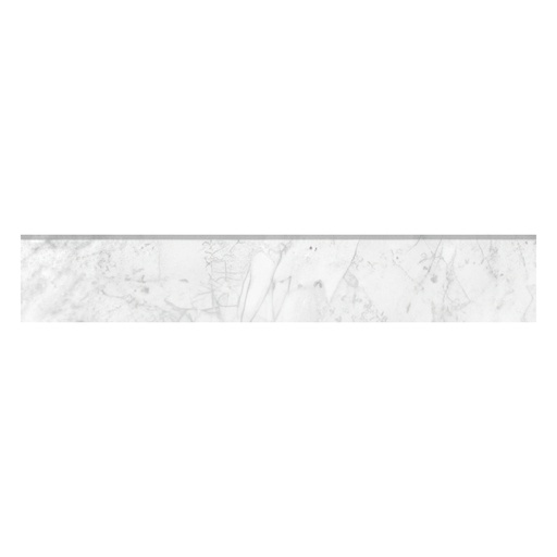 Mozart 4x24 Honed or Polished Marble Look Porcelain Bullnose Tile (Mozart: Carrara Gioia, Polished)