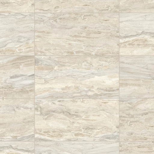 Serene 24x48 Polished Marble Look Porcelain Tile (Serene: Ivory)