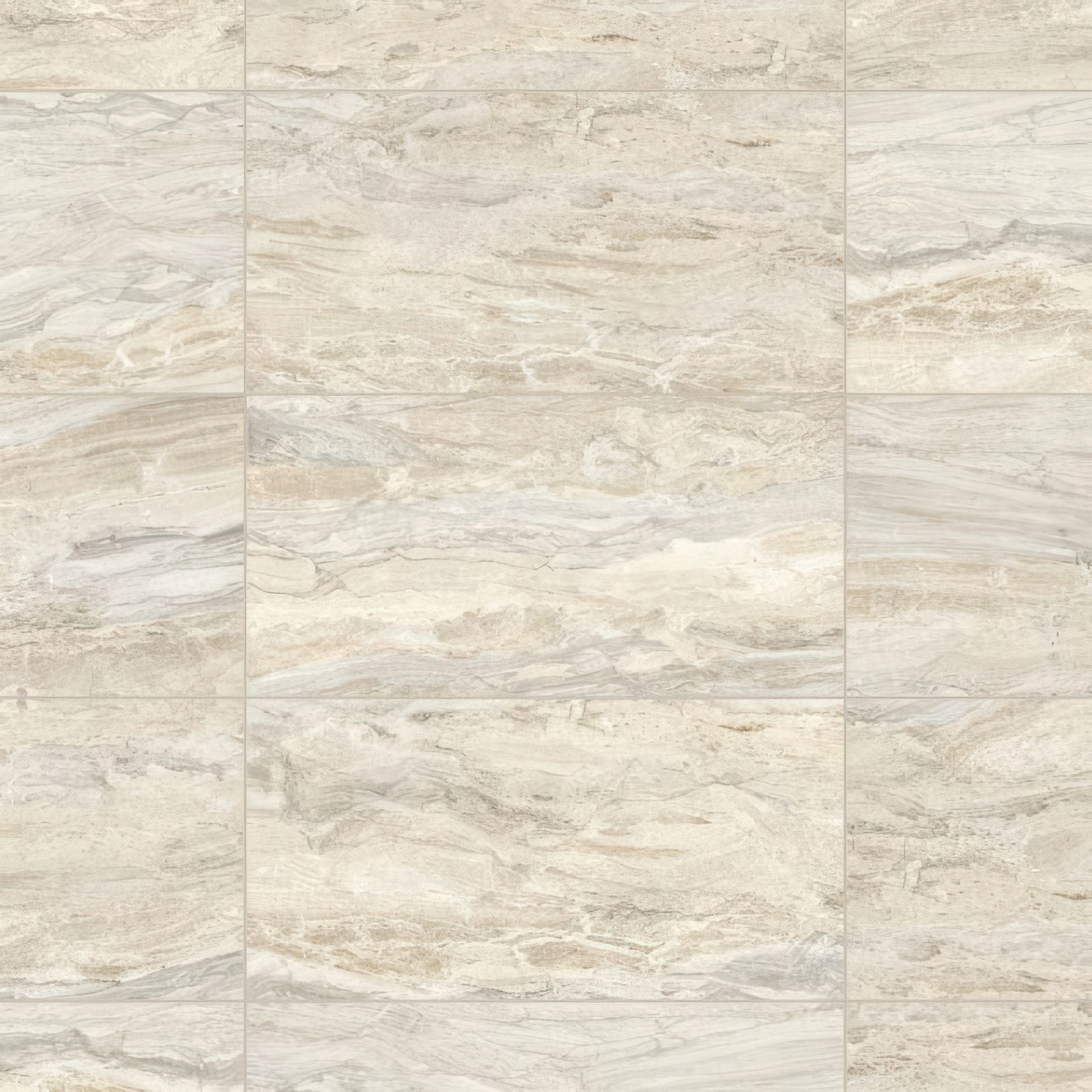Serene 24x48 Polished Marble Look Porcelain Tile (Serene: Ivory)