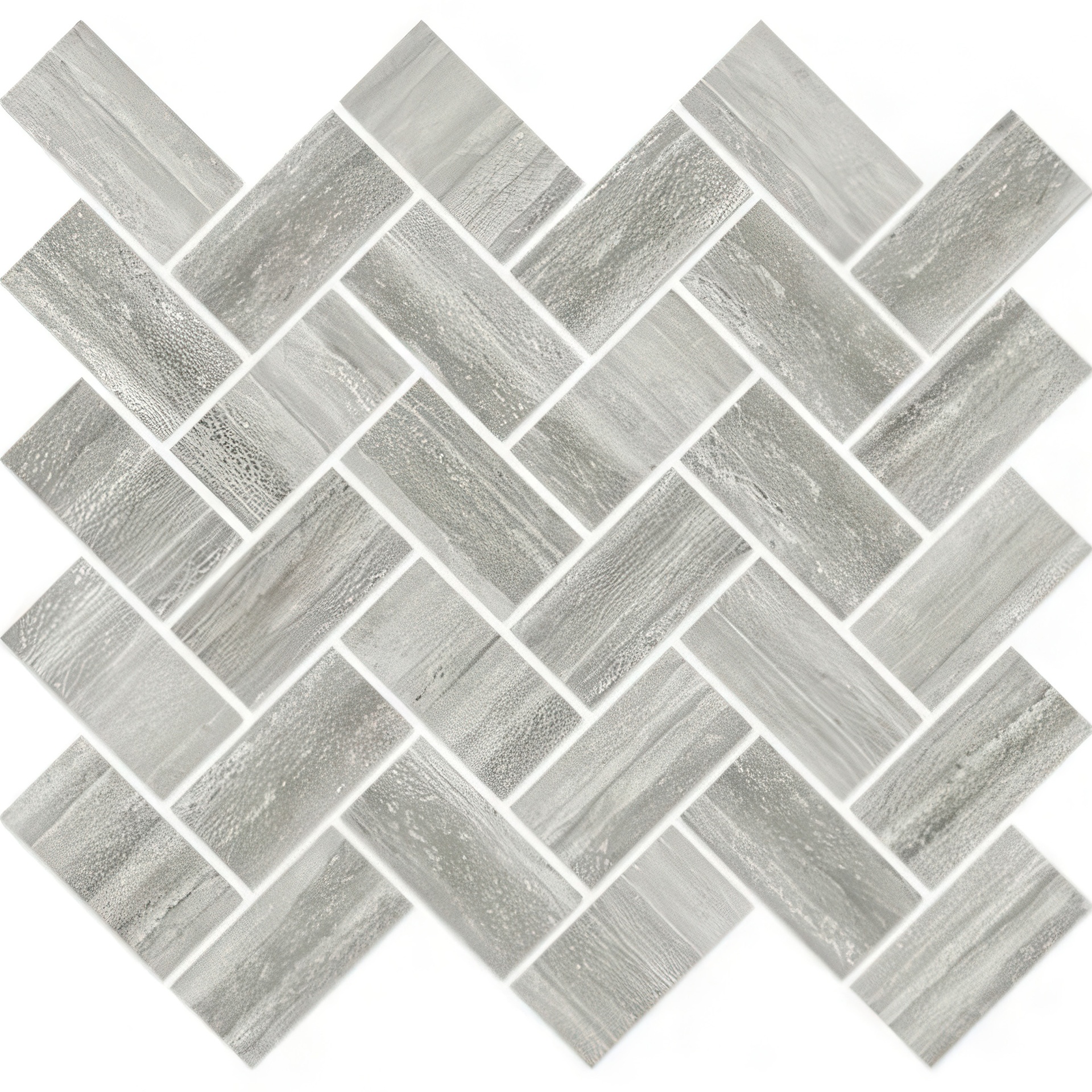 Mozart 1.5x3 Herringbone Honed or Polished Marble Look Porcelain Mosaic Tile (Mozart: Travertino Instrata, Honed)
