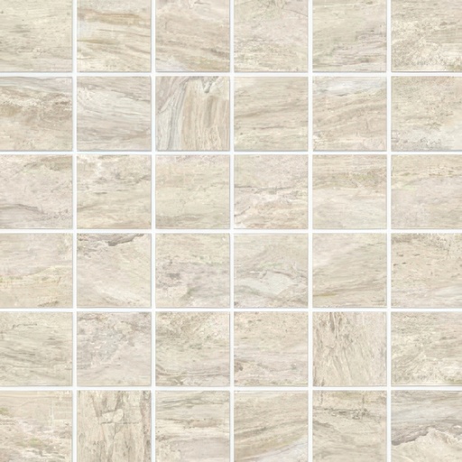 Serene 2x2 Polished Marble Look Porcelain Mosaic Tile (Serene: Ivory)