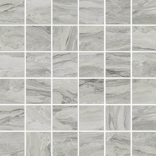 Serene 2x2 Polished Marble Look Porcelain Mosaic Tile (Serene: Silver)