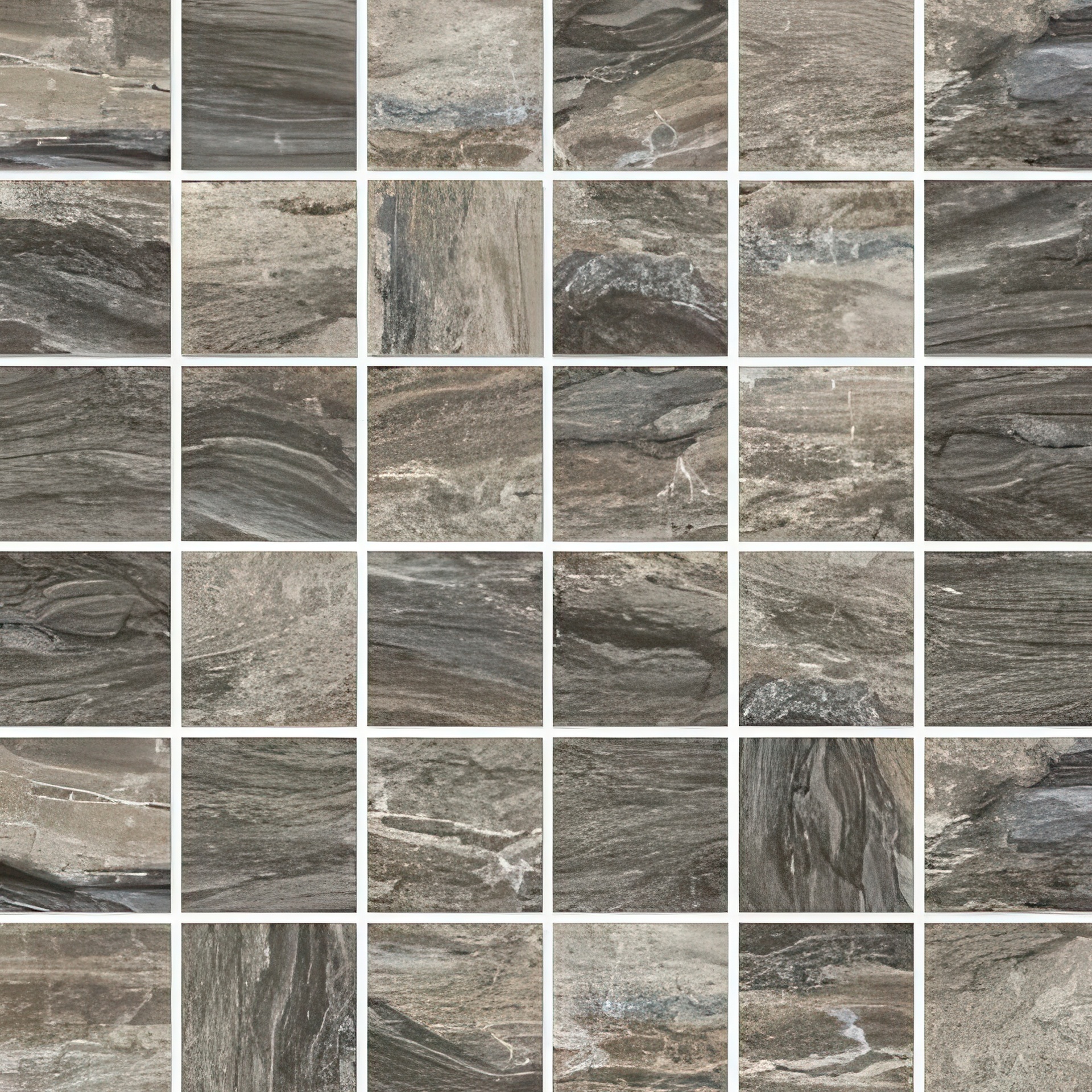 Serene 2x2 Polished Marble Look Porcelain Mosaic Tile (Serene: Taupe)
