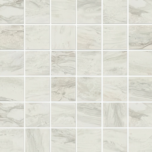 Serene 2x2 Polished Marble Look Porcelain Mosaic Tile (Serene: White)
