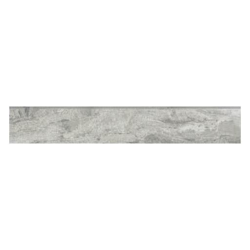 Serene 3x24 Polished Marble Look Porcelain Bullnose Tile (Serene: Silver)
