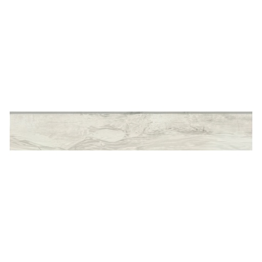 Serene 3x24 Polished Marble Look Porcelain Bullnose Tile (Serene: White)