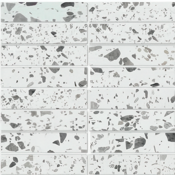 Terrazzo 1.5 x 6 Stacked Matte Porcelain Mosaic Tile (Terrazzo: Pearl)