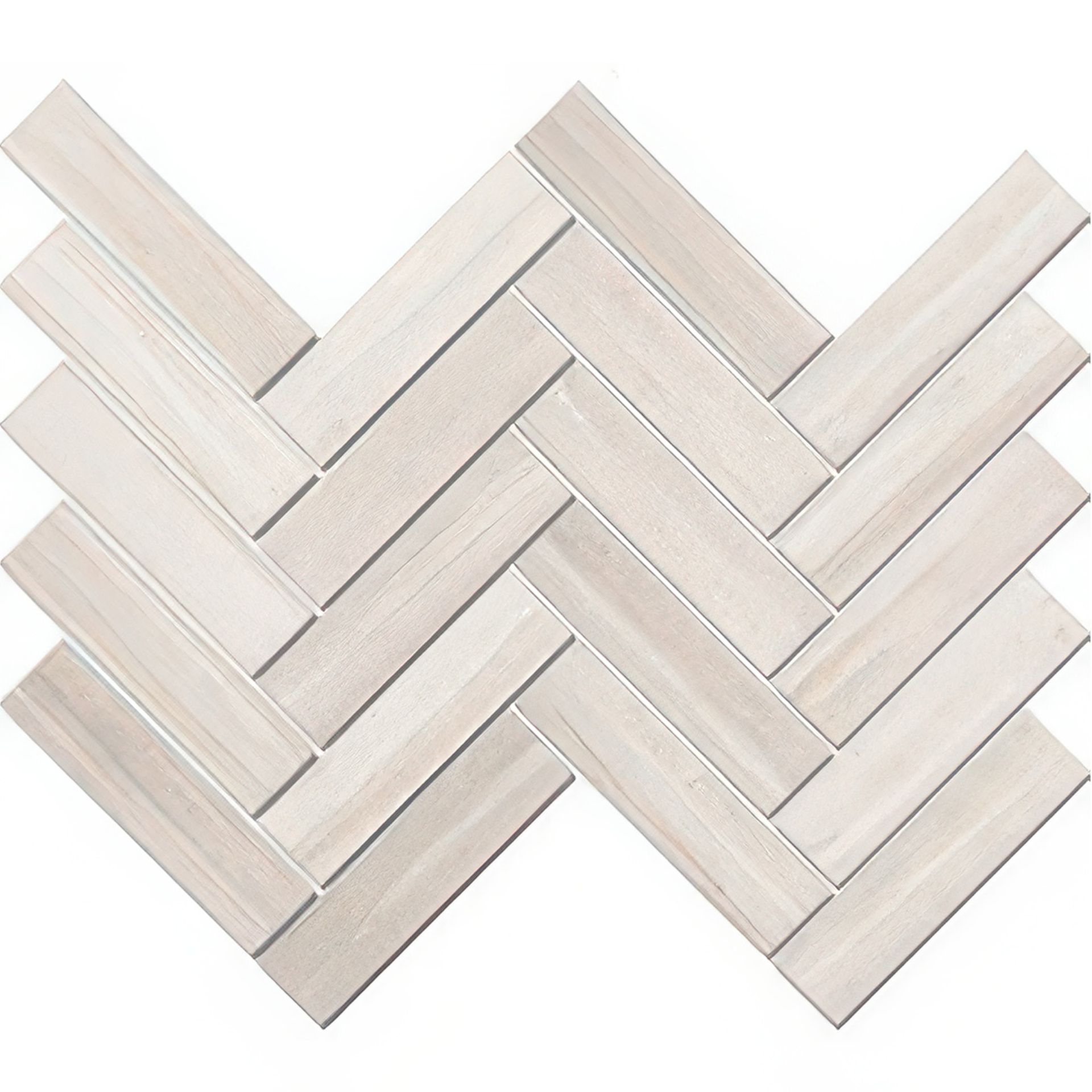 Torrent 1.5x6 Herringbone Natural or Lappato Finish Travertine Look Porcelain Mosaic Tile (Torrent: Bianco, Lappato)