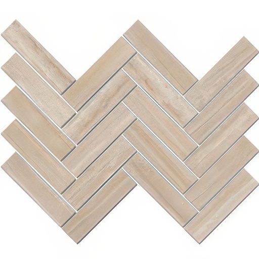 Torrent 1.5x6 Herringbone Natural or Lappato Finish Travertine Look Porcelain Mosaic Tile (Torrent: Crema, Natural)