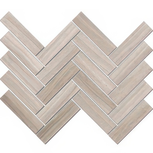Torrent 1.5x6 Herringbone Natural or Lappato Finish Travertine Look Porcelain Mosaic Tile (Torrent: Taupe, Lappato)
