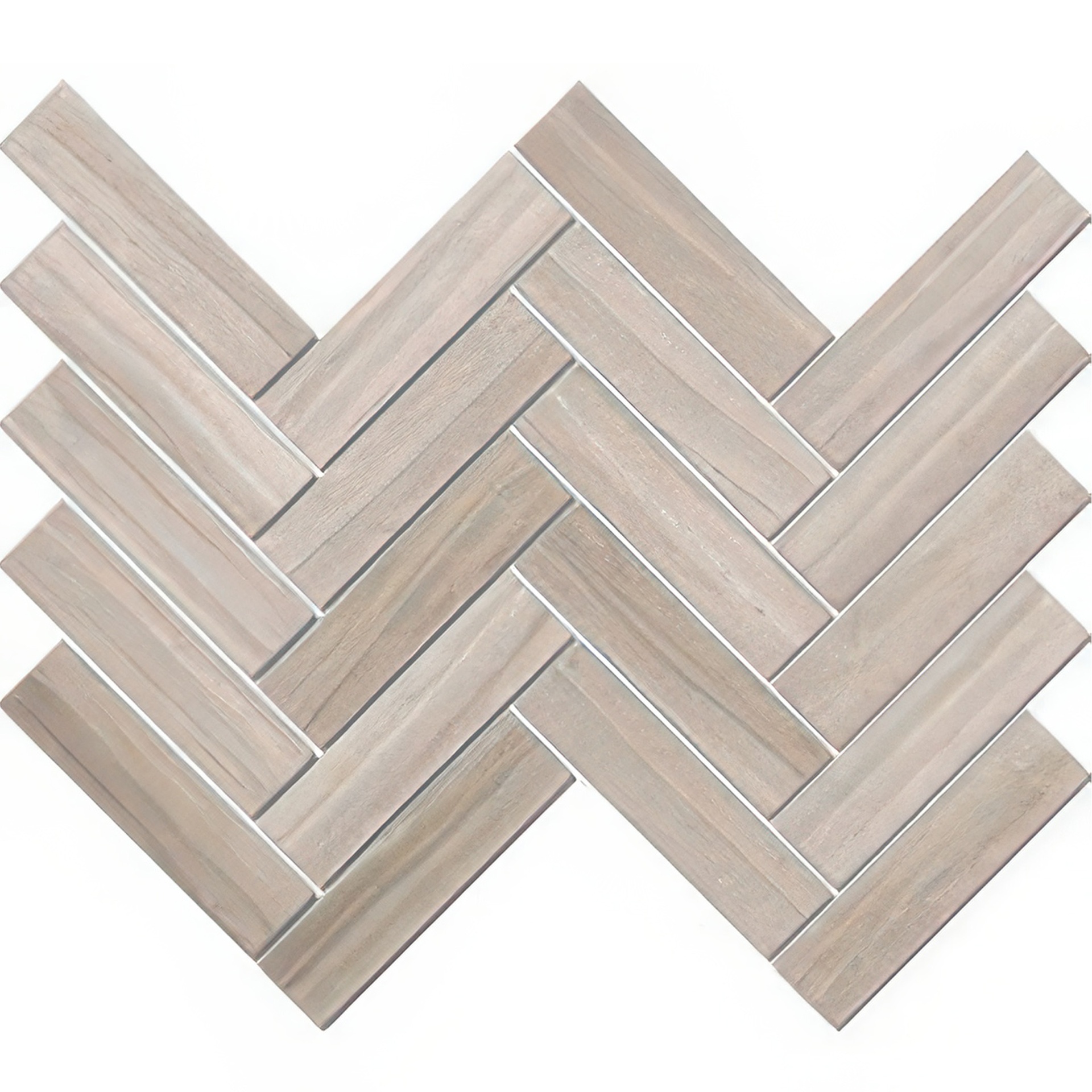 Torrent 1.5x6 Herringbone Natural or Lappato Finish Travertine Look Porcelain Mosaic Tile (Torrent: Taupe, Lappato)