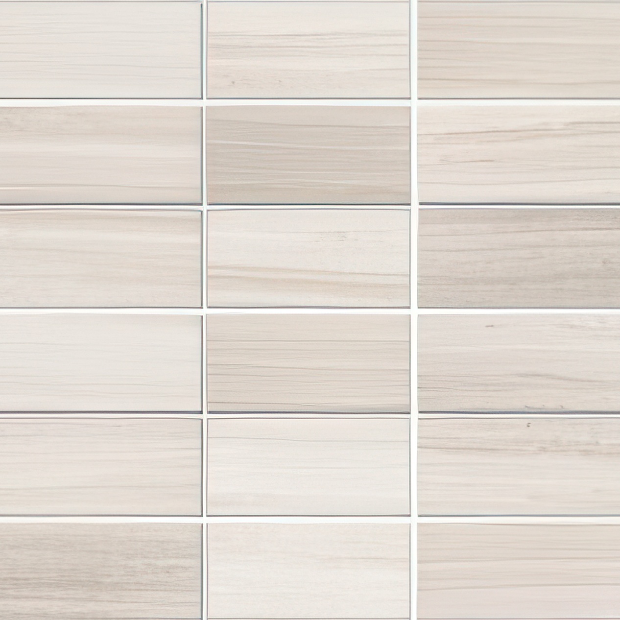 Torrent 2x4 Stacked Natural or Lappato Finish Travertine Look Porcelain Mosaic Tile (Torrent: Bianco, Natural)