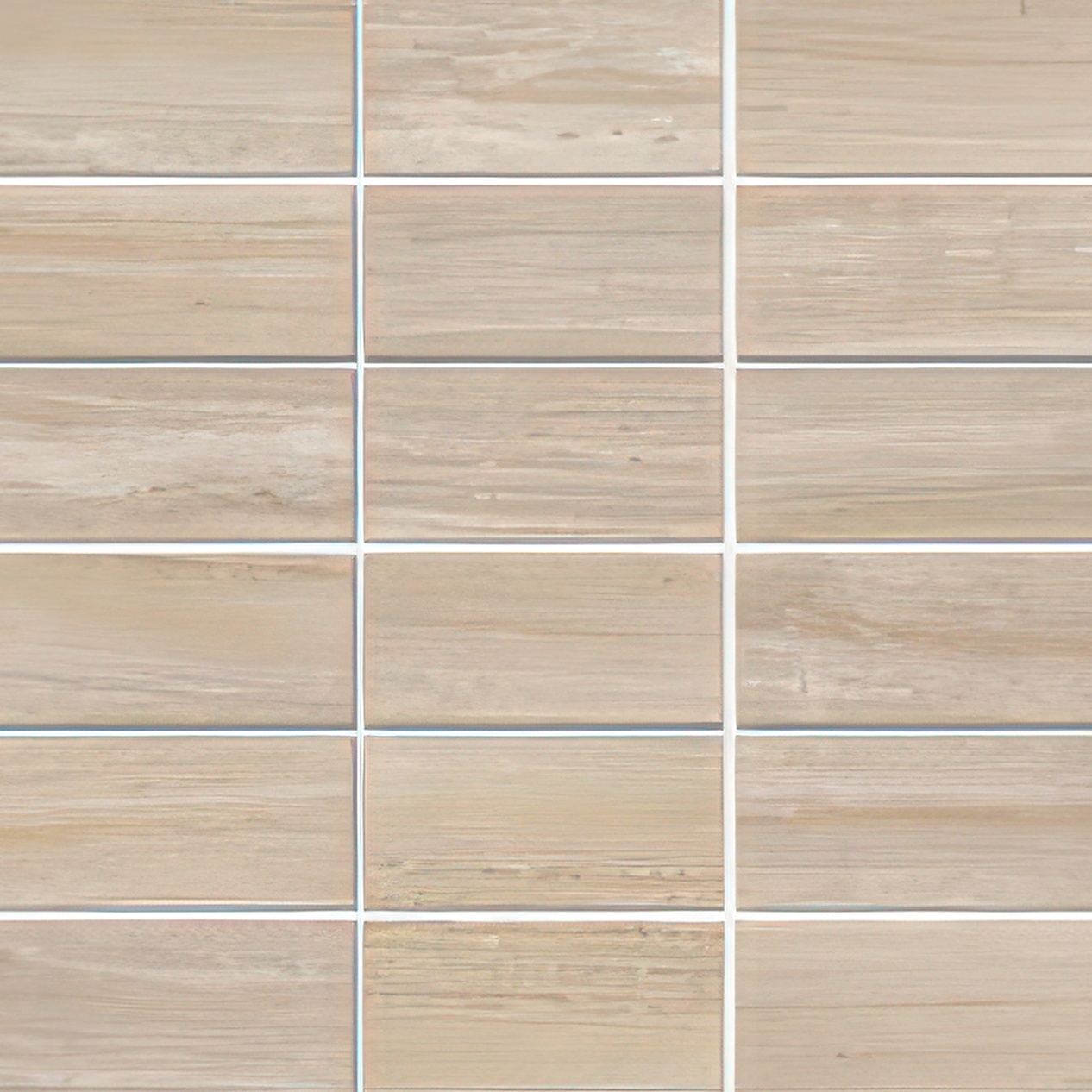 Torrent 2x4 Stacked Natural or Lappato Finish Travertine Look Porcelain Mosaic Tile (Torrent: Crema, Lappato)