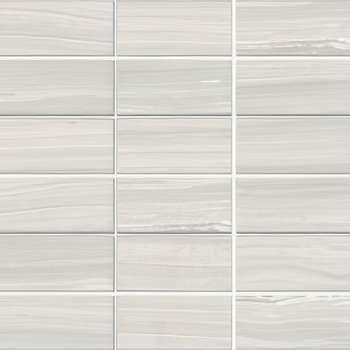 Torrent 2x4 Stacked Natural or Lappato Finish Travertine Look Porcelain Mosaic Tile (Torrent: Grigio, Lappato)