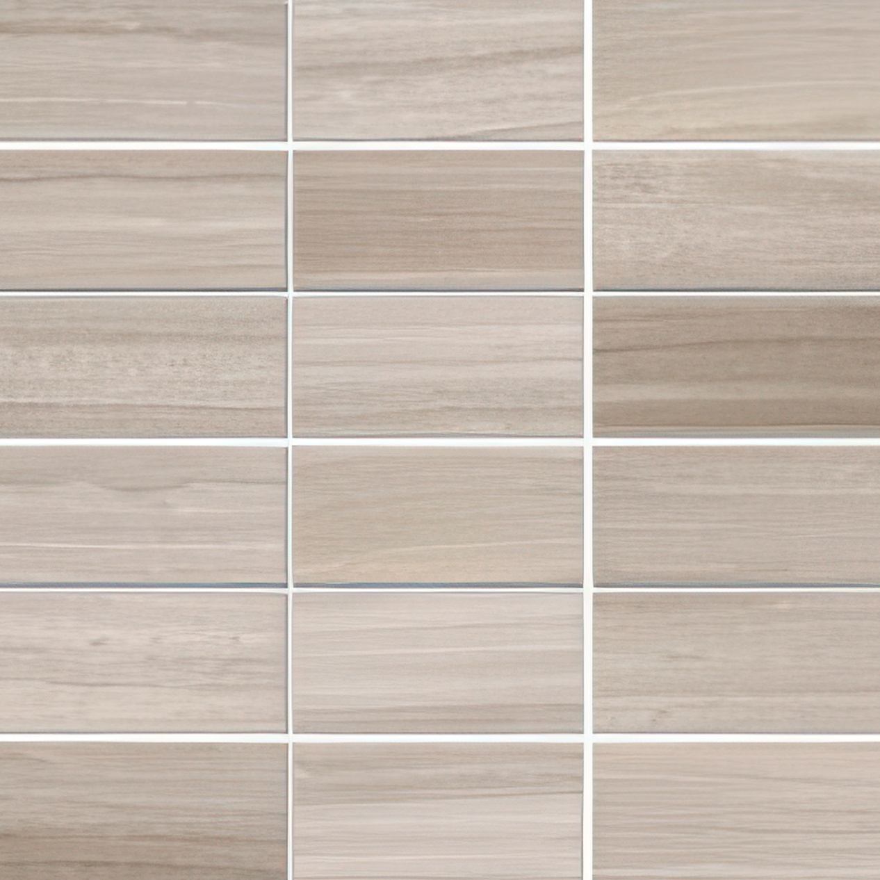 Torrent 2x4 Stacked Natural or Lappato Finish Travertine Look Porcelain Mosaic Tile (Torrent: Taupe, Lappato)