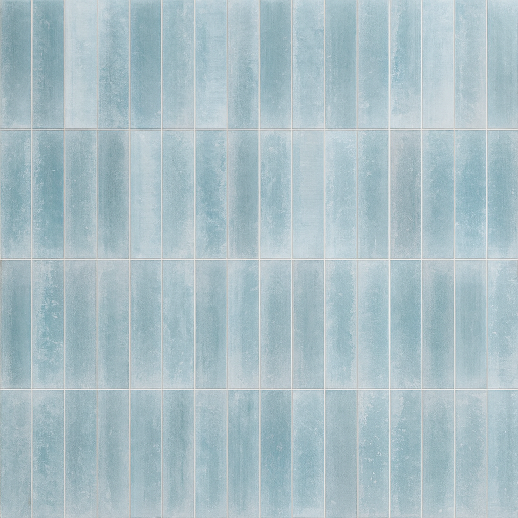 Aveline 3x11 Glossy Zellige Look Porcelain Subway Tile (Aveline - Agua)