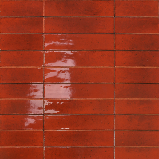 Aveline 3x11 Glossy Zellige Look Porcelain Subway Tile (Aveline - Lava)