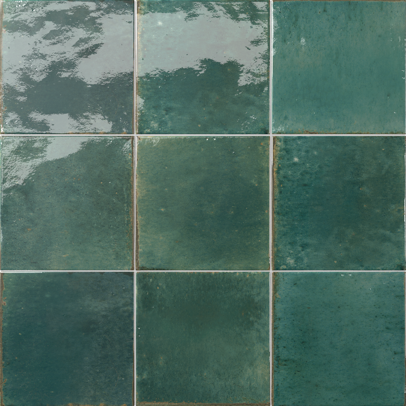 Aveline 6x6 Glossy Zellige Look Porcelain Tile (Aveline - Selva)