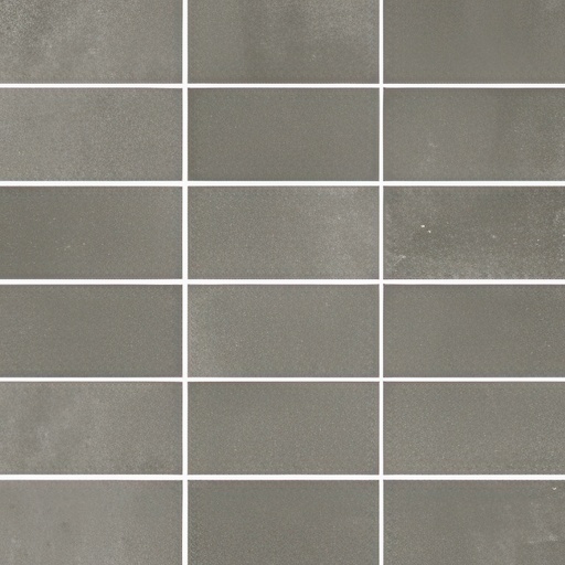 Colossal 2x4 Stacked Matte Cement Look Porcelain Mosaic Tile