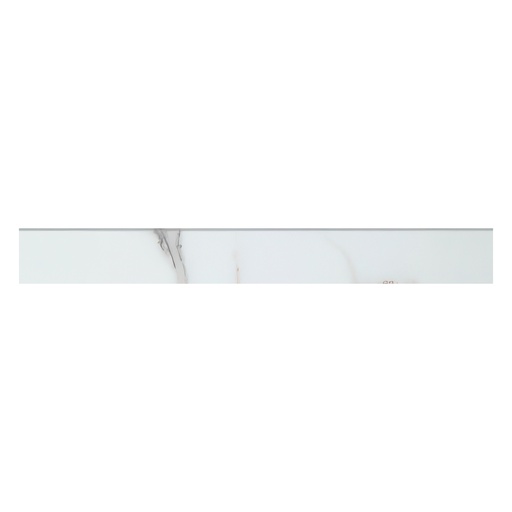 Veined 3x24 Satin Marble Look Porcelain Bullnose Tile